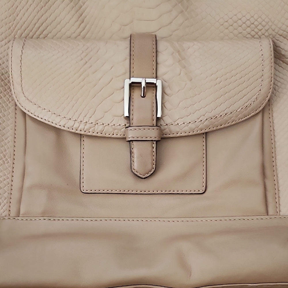 Coach Charlie Embossed Python Leather Tote Luxury Bag Old Money Quiet Luxury - Picture 4 of 16
